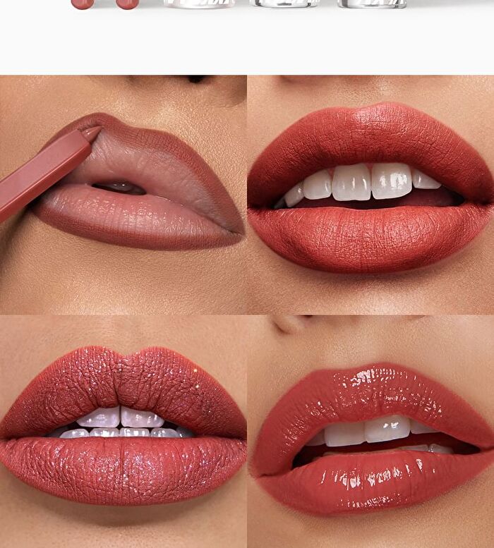 Matte & Pearlescent Liquid Lipstick Set - 6 Types - 01# David Austin - 23.5g