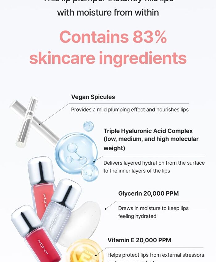 Mqny Vegan Spicule Shot Lip Plumper - 3 Colors - Ddanggle Cherry