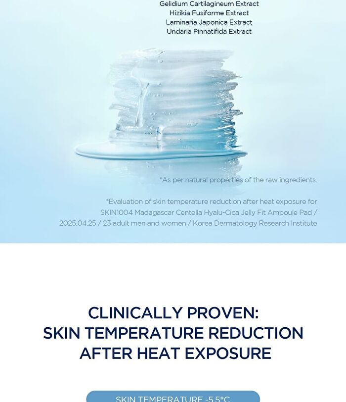SKIN1004 Madagascar Centella Hyalu-Cica Jelly-Fit Ampoule Pad - 60 pads