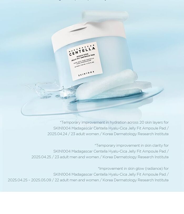 SKIN1004 Madagascar Centella Hyalu-Cica Jelly-Fit Ampoule Pad - 60 pads