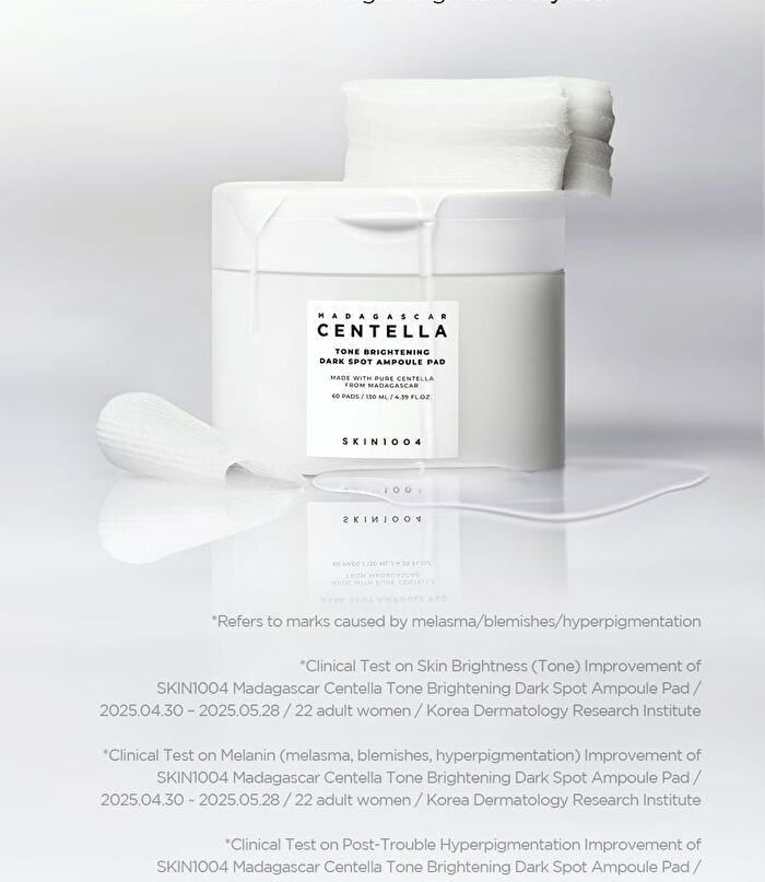 SKIN1004 Madagascar Centella Tone Brightening Dark Spot Ampoule Pad - 60 pads