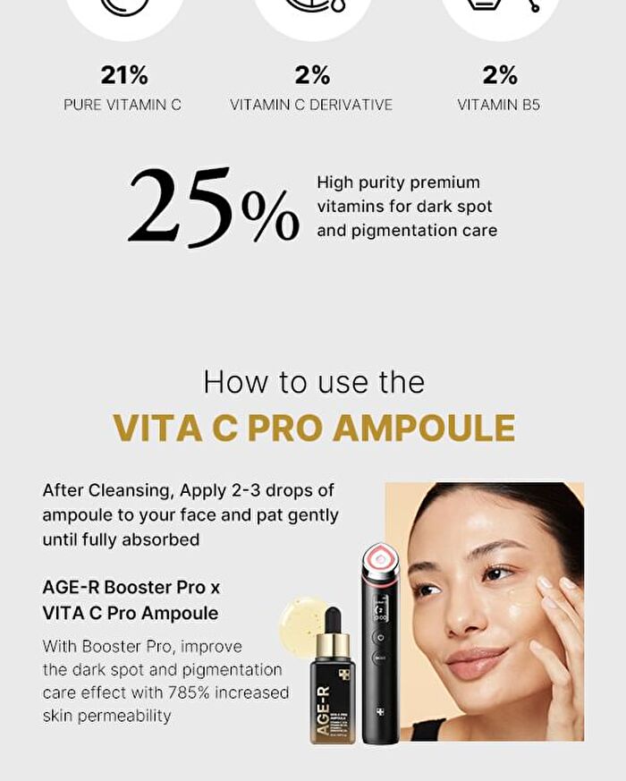 AGE-R Vita C Pro Ampoule (EU/UK Packaging) - 20ml