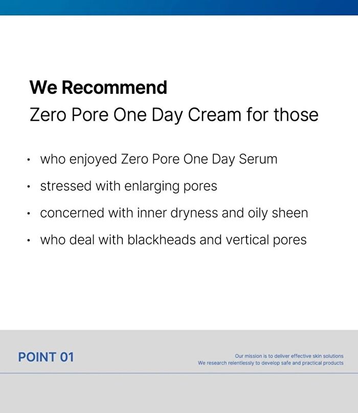 Zero Pore One Day Cream (EU/UK Packaging) - 50ml
