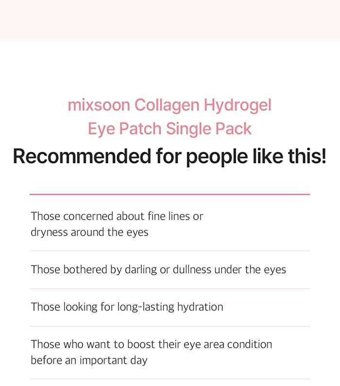 mixsoon Collagen Hydrogel Eye Patch Single Pack Set - 5 pairs