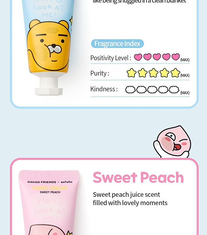 esfolio Look At Me Hand Cream KAKAO FRIENDS Edition - 3 Types - Fresh Grapefruit