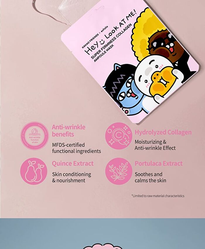 esfolio Look At Me Ampoule Mask Set KAKAO FRIENDS Edition - 25ml x 8 sheets