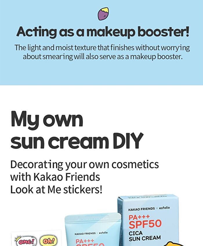 esfolio Look At Me Cica Sun Cream KAKAO FRIENDS Edition - 30g