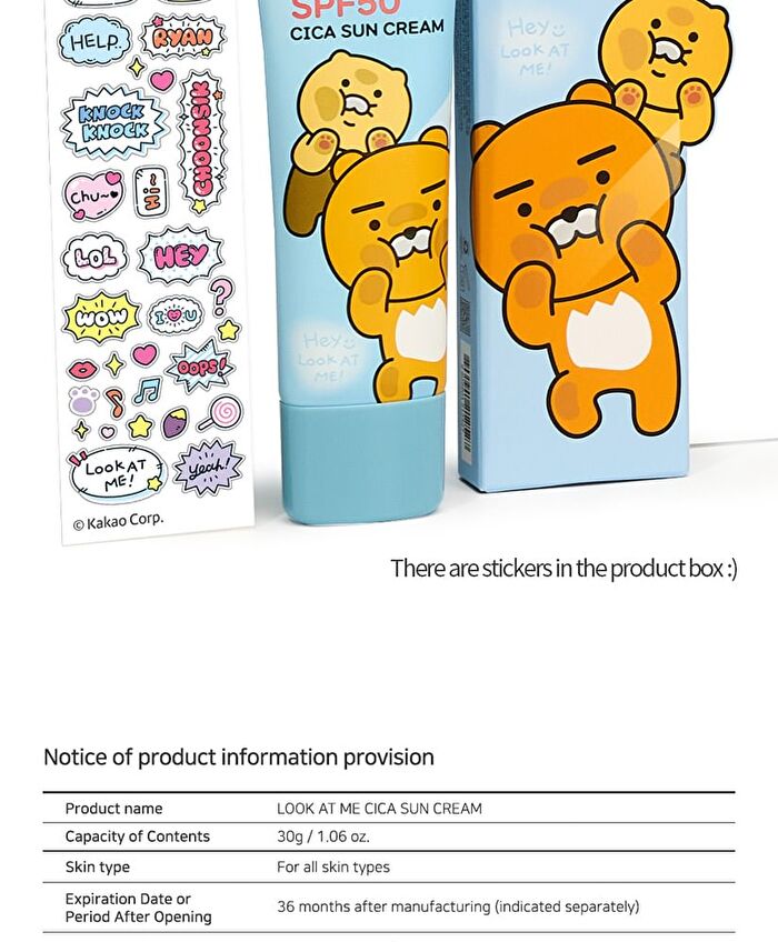 esfolio Look At Me Cica Sun Cream KAKAO FRIENDS Edition - 30g