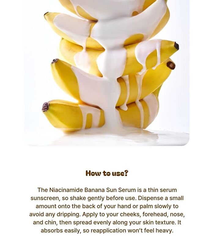 Niacinamide Banana Sun Serum - 40ml