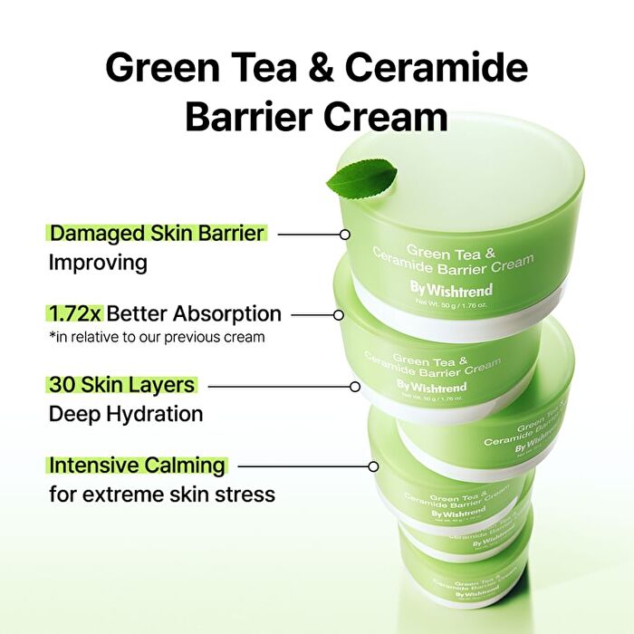 Green Tea & Ceramide Barrier Cream - 50g