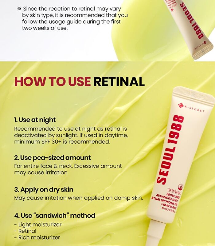 Ksecret SEOUL 1988 Advanced Shot : Retinal Liposome 12% + Black Rice - 15ml