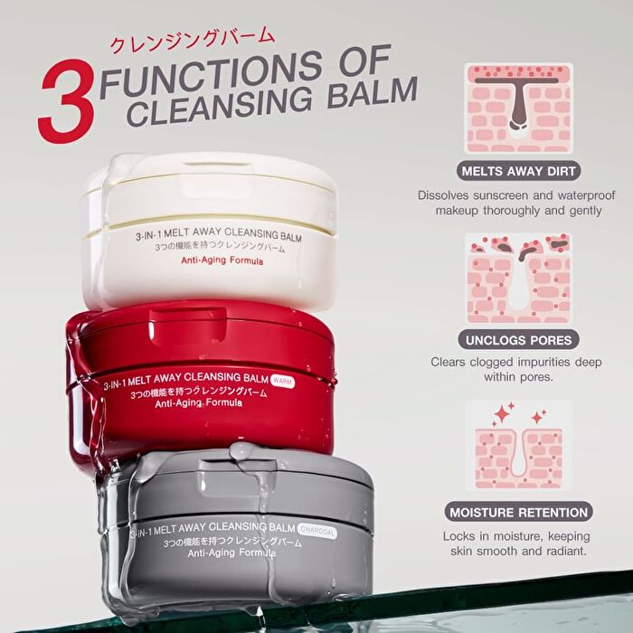 3-In-1 Melt Away Cleansing Balm Charcoal - 60ml