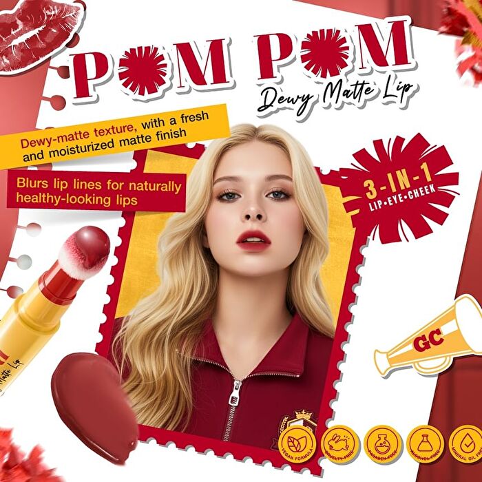 Pom Pom Dewy Matte Lip - 09 Boston Blush