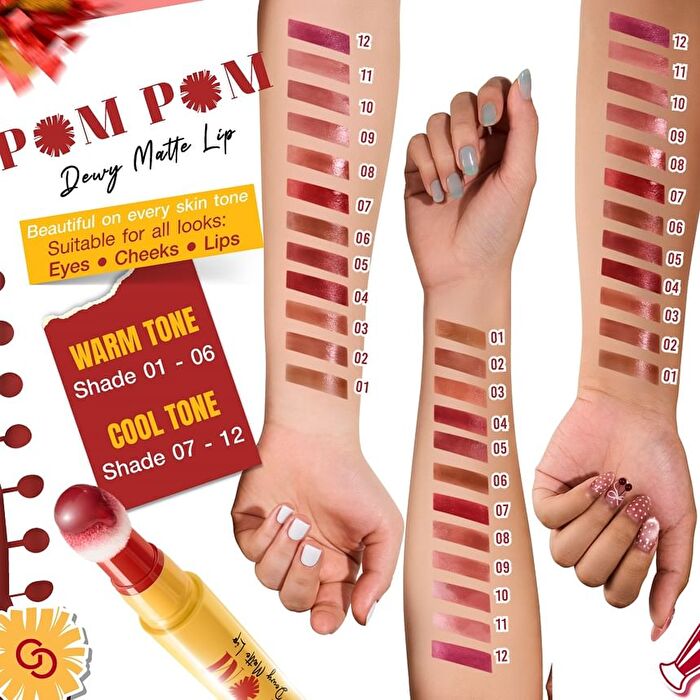 Pom Pom Dewy Matte Lip - 10 Oxford Orchard