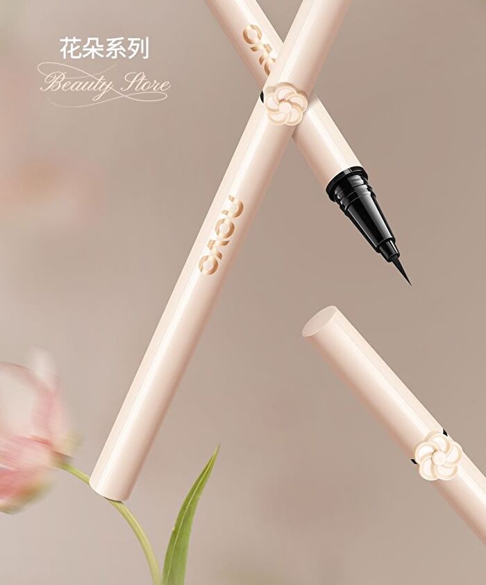 Flower Series Painterly Fine Liquid Eyeliner - 2 Colors - 01# Black - 0.6ml