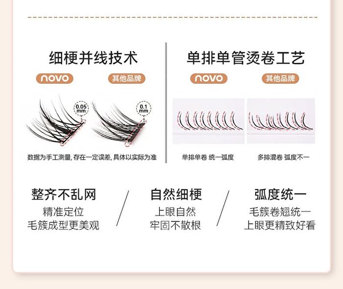Light Feather Glue Free False Eyelash - 3 Types - 01# Little Deer Horn (9-12mm x 36 pcs)