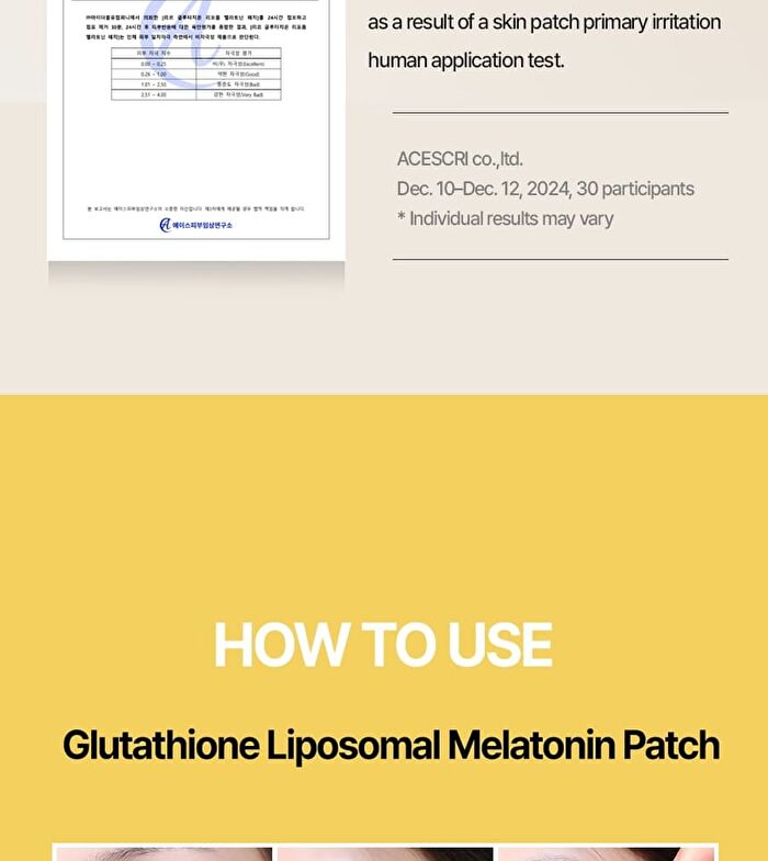 Glutathione Liposomal Melatonin Patch - 4.5g x 5 pairs