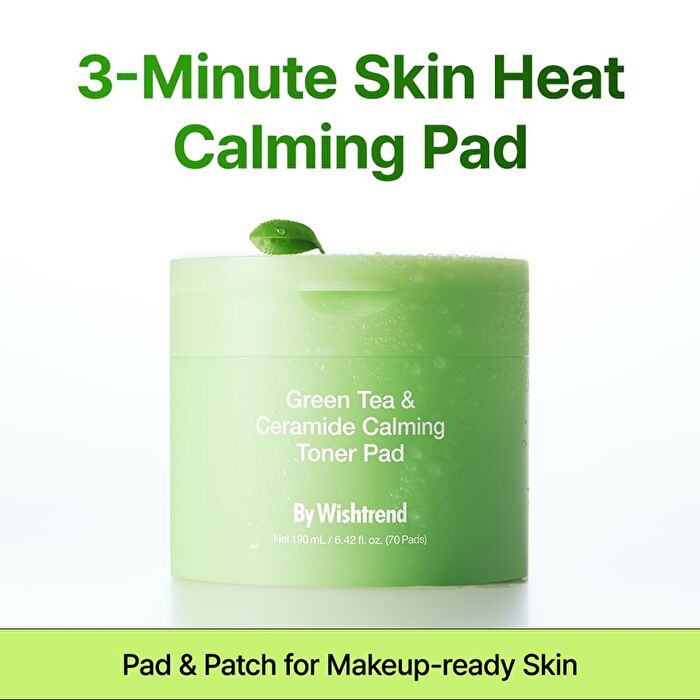 Green Tea & Ceramide Calming Toner Pad - 70 pads