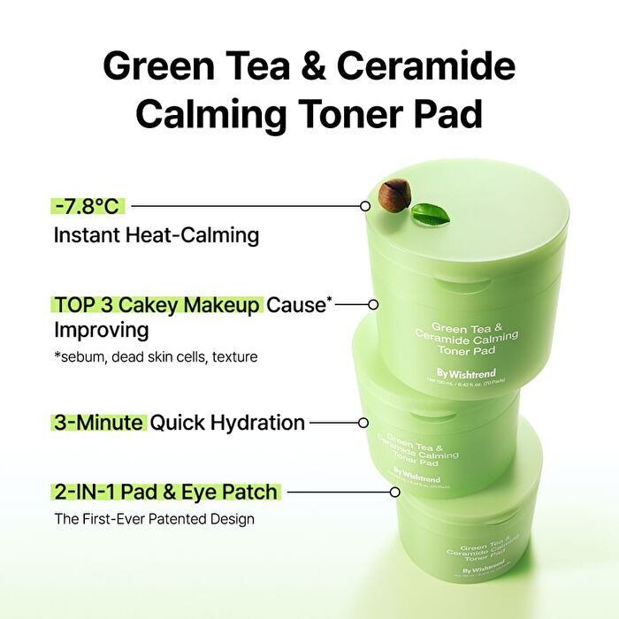 Green Tea & Ceramide Calming Toner Pad - 70 pads