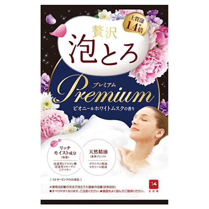 Oyumonogatari Luxury Foam Premium Bath Additive Peony & White Musk Scent - 40g