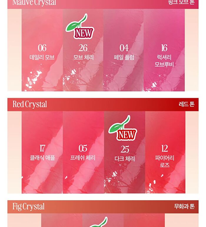 Crystal Glam Tint Cherry Series - 4 Colors - #25 Dark Cherry