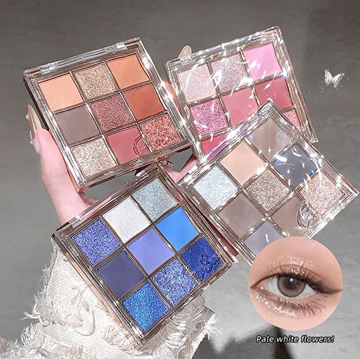 Light Phantom 9 Colors Eyeshadow Palette - 4 Types - #02 Caramelized Red - 1g x 9