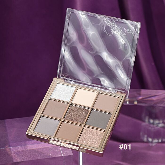 Light Phantom 9 Colors Eyeshadow Palette - 4 Types - #02 Caramelized Red - 1g x 9