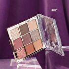 Light Phantom 9 Colors Eyeshadow Palette - 4 Types - #02 Caramelized Red - 1g x 9