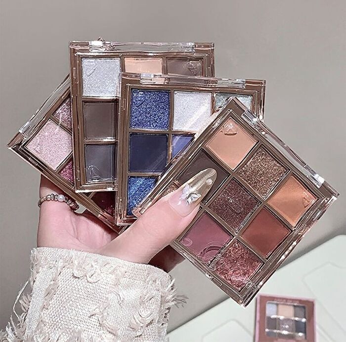 Light Phantom 9 Colors Eyeshadow Palette - 4 Types - #03 Ballerina Pink - 1g x 9