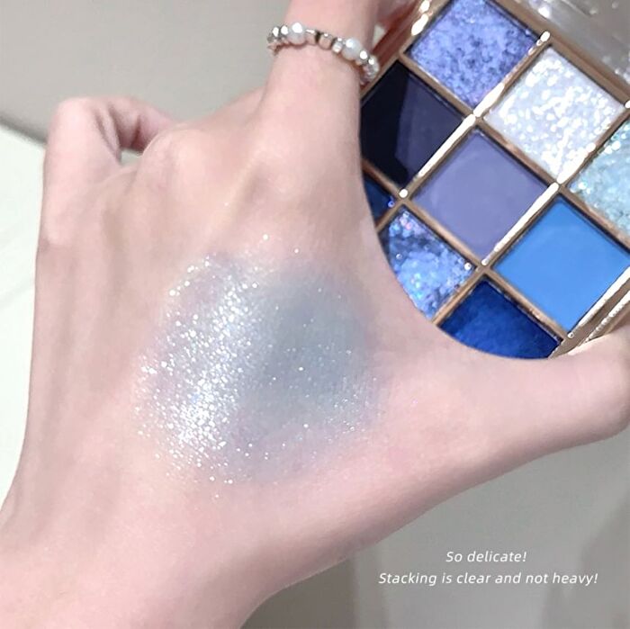 Light Phantom 9 Colors Eyeshadow Palette - 4 Types - #04 Snow Glacier Blue - 1g x 9
