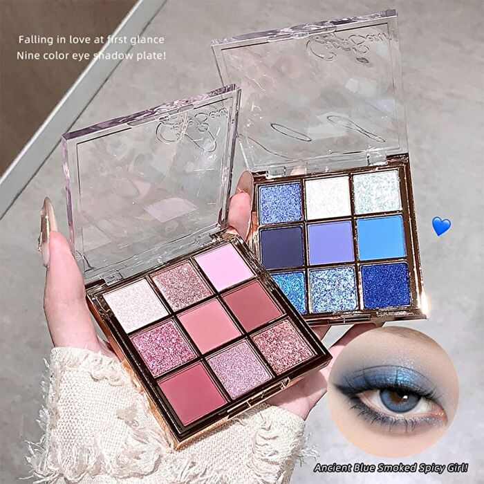 Light Phantom 9 Colors Eyeshadow Palette - 4 Types - #04 Snow Glacier Blue - 1g x 9