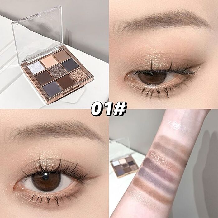 Light Phantom 9 Colors Eyeshadow Palette - 4 Types - #04 Snow Glacier Blue - 1g x 9