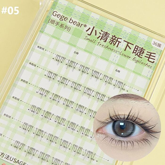 Lower Eyelashes- 6 Types - #01 White Moonlight - 36 Clusters