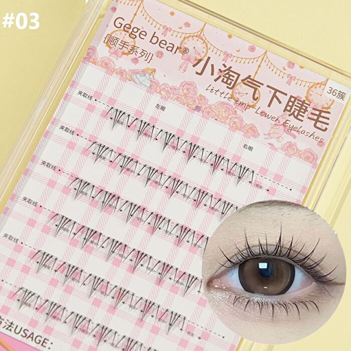 Lower Eyelashes- 6 Types - #04 Vitolity - 36 Clusters