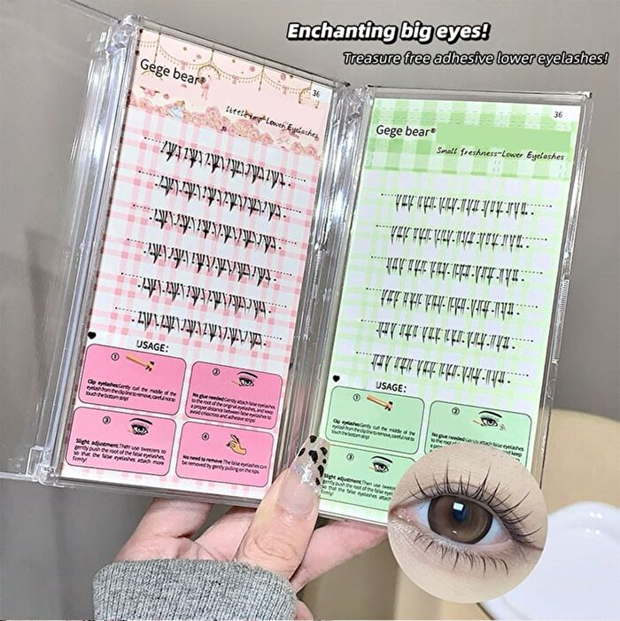 Lower Eyelashes- 6 Types - #04 Vitolity - 36 Clusters