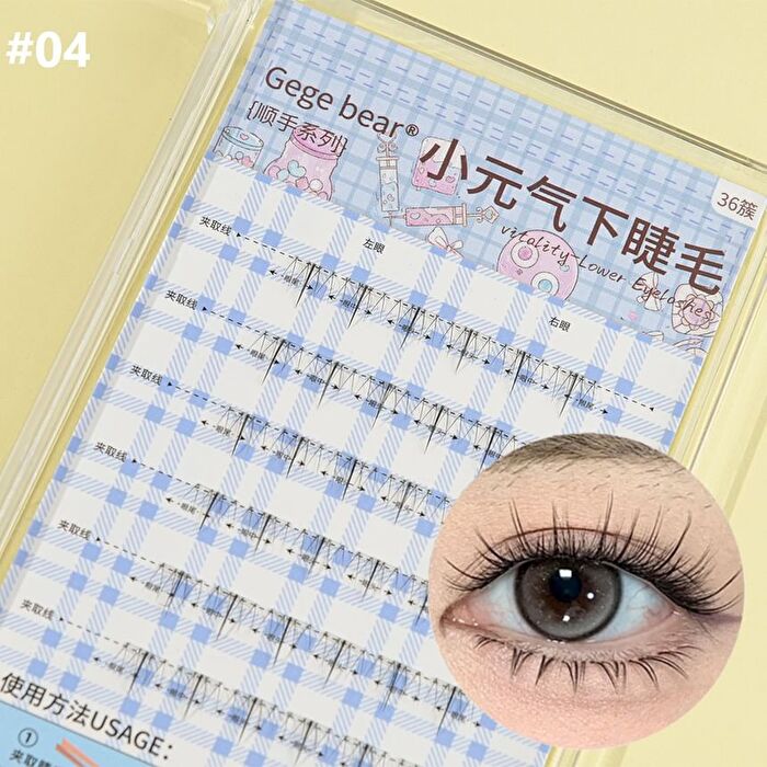 Lower Eyelashes- 6 Types - #06 Little Flames - 36 Clusters