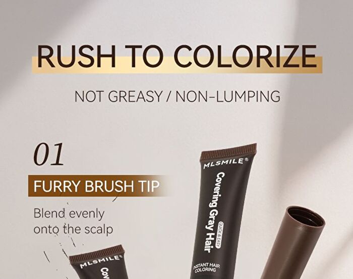Mlsmile Covering Gray Hair - 3 Colors - #01 Black - 20ml