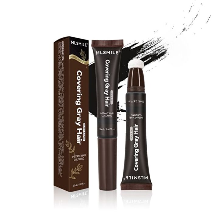 Mlsmile Covering Gray Hair - 3 Colors - #01 Black - 20ml