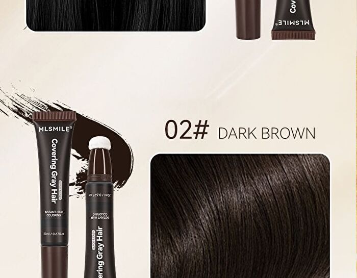 Covering Gray Hair - 3 Colors - #02 Dark Brown - 20ml