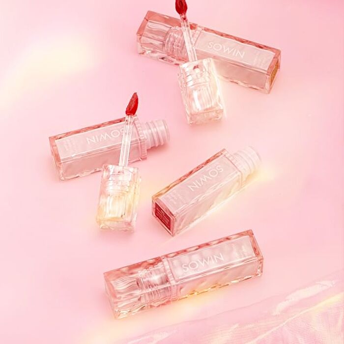 Sowin Glass Glow Lasting Lip Gloss - 4 Colors - 01 Amber Dew - 3g