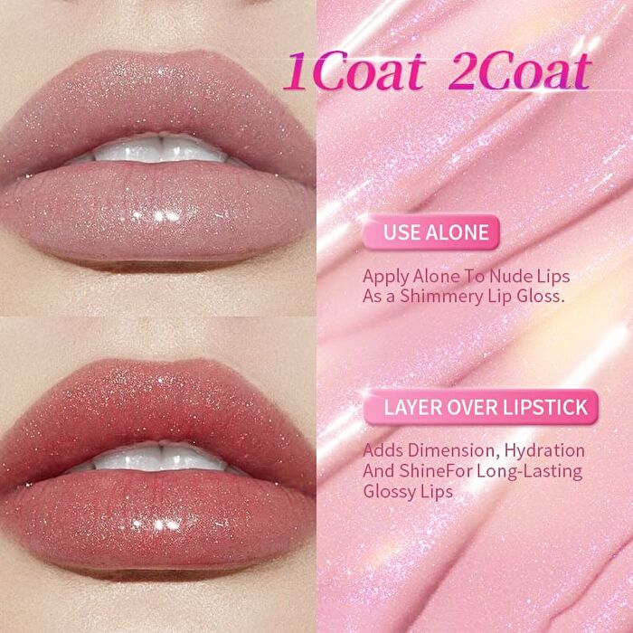 Sowin Glass Glow Glitter Lip Gloss - 6 Colors - 04 Lilac Glitz - 8g