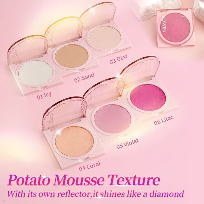 Sowin Glass Glow Single Highlighter  - 6 Colors - 01 Icy - 12g