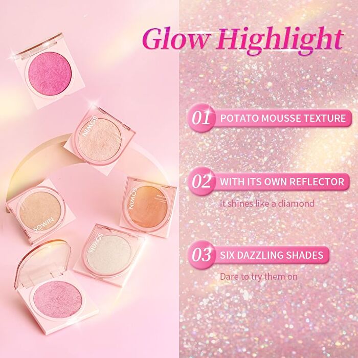 Sowin Glass Glow Single Highlighter  - 6 Colors - 02 Sand - 12g