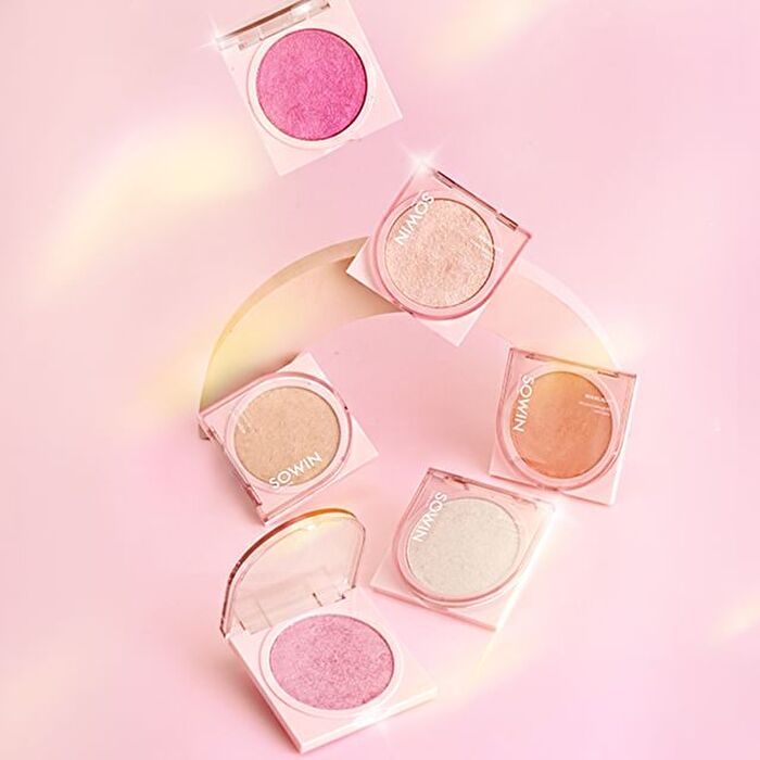 Sowin Glass Glow Single Highlighter  - 6 Colors - 02 Sand - 12g