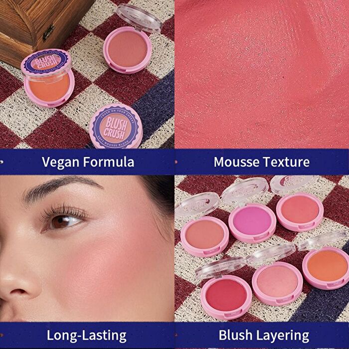 Sowin Glass Glow Mousse Blush - 6 Colors - 03 Coral - 4.5g