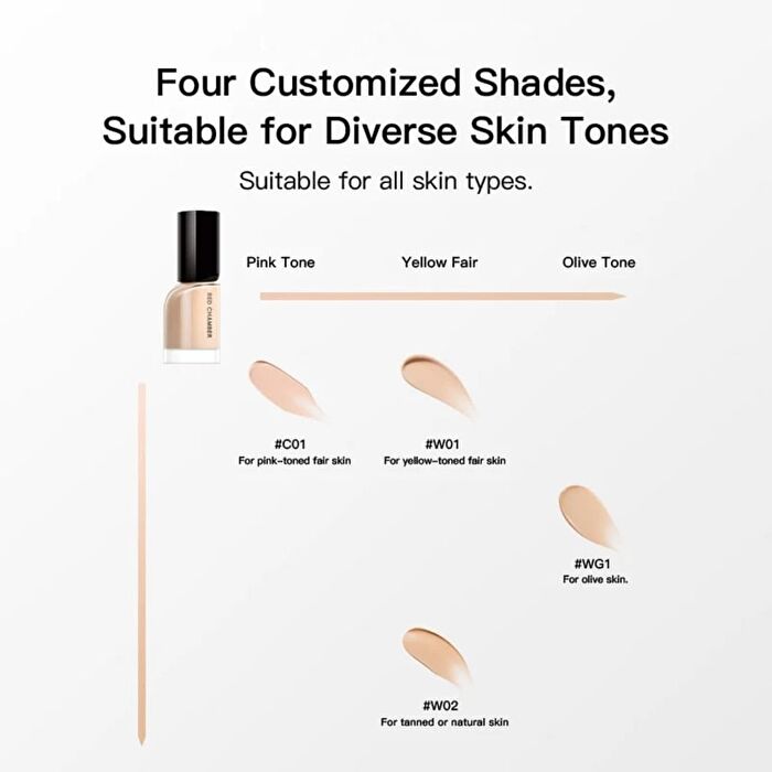 Red Chamber Wandering Natural Healthy Foundation - 4 Colors - #C01 - 10ml