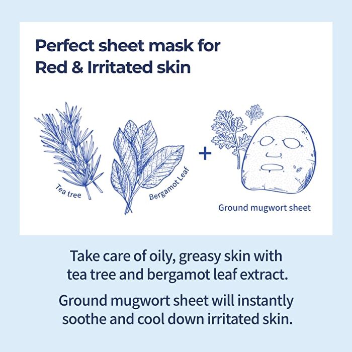 numbuzin No.4 SOS Icy Soothing Sheet Mask Set 5 sheets - 2025 Version - 27ml x 5 sheets