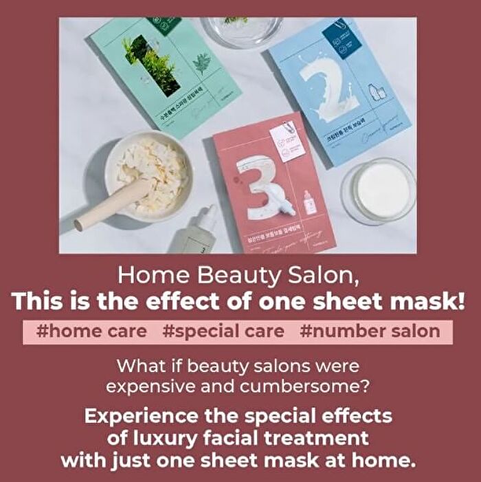numbuzin No. 3 Tingle-Pore Softening Sheet Mask Set 10 sheets - 2025 Version - 27ml x 10 sheets