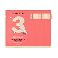 numbuzin No. 3 Tingle-Pore Softening Sheet Mask Set 10 sheets - 2025 Version - 27ml x 10 sheets