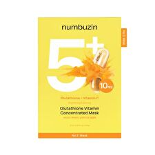 numbuzin No.5+ Glutathione Vitamin Concentrated Mask Set 10 sheets - 2025 Version - 27ml x 10 sheets